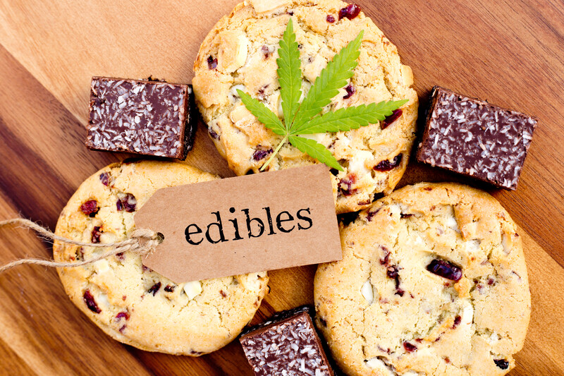 cannabis leaf on top of cookies and brownies, marijuana industry jobs